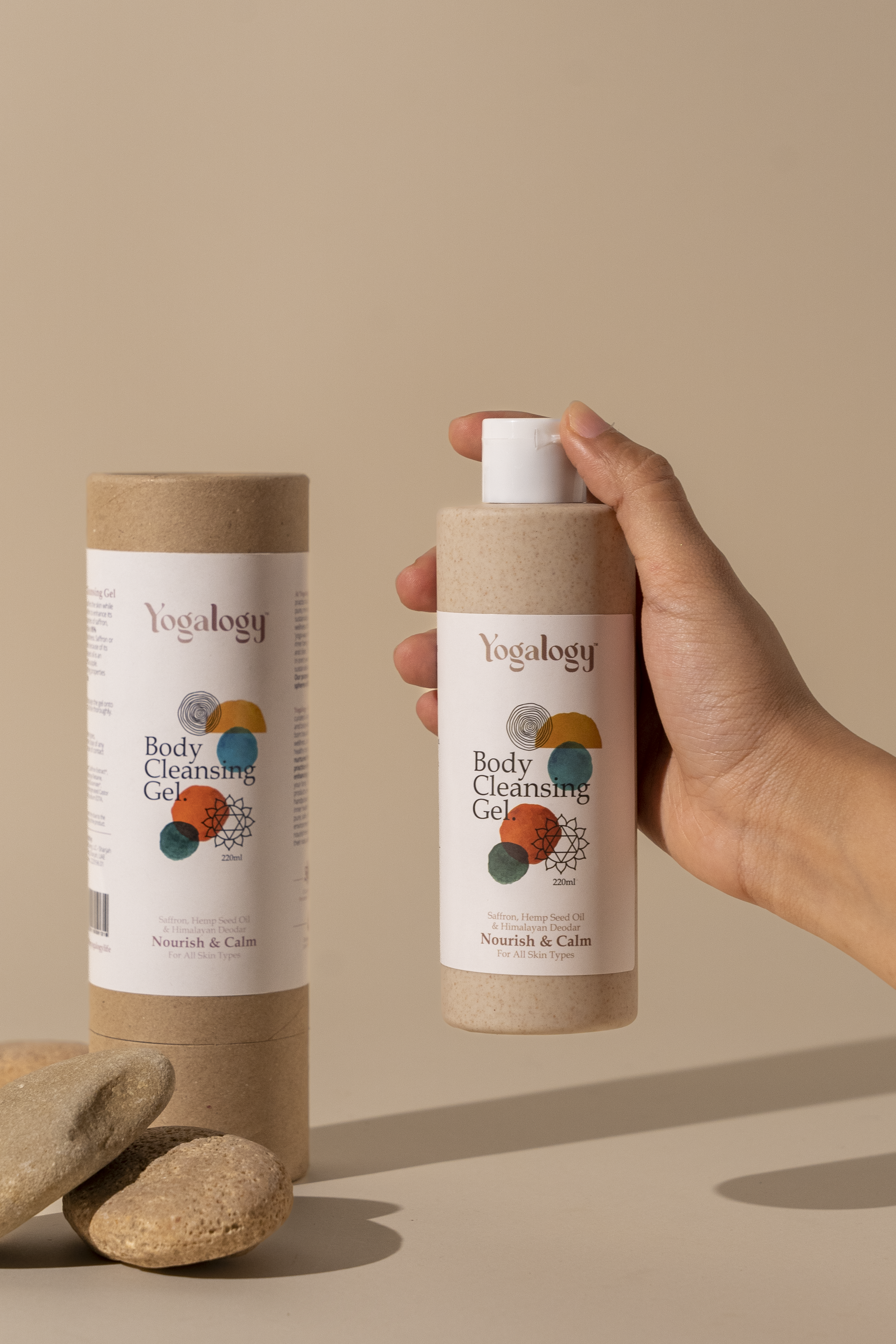 Yogalogy Nourish & Calm Body Cleansing Gel with Saffron, Hemp Seed Oil and Himalayan Deodar