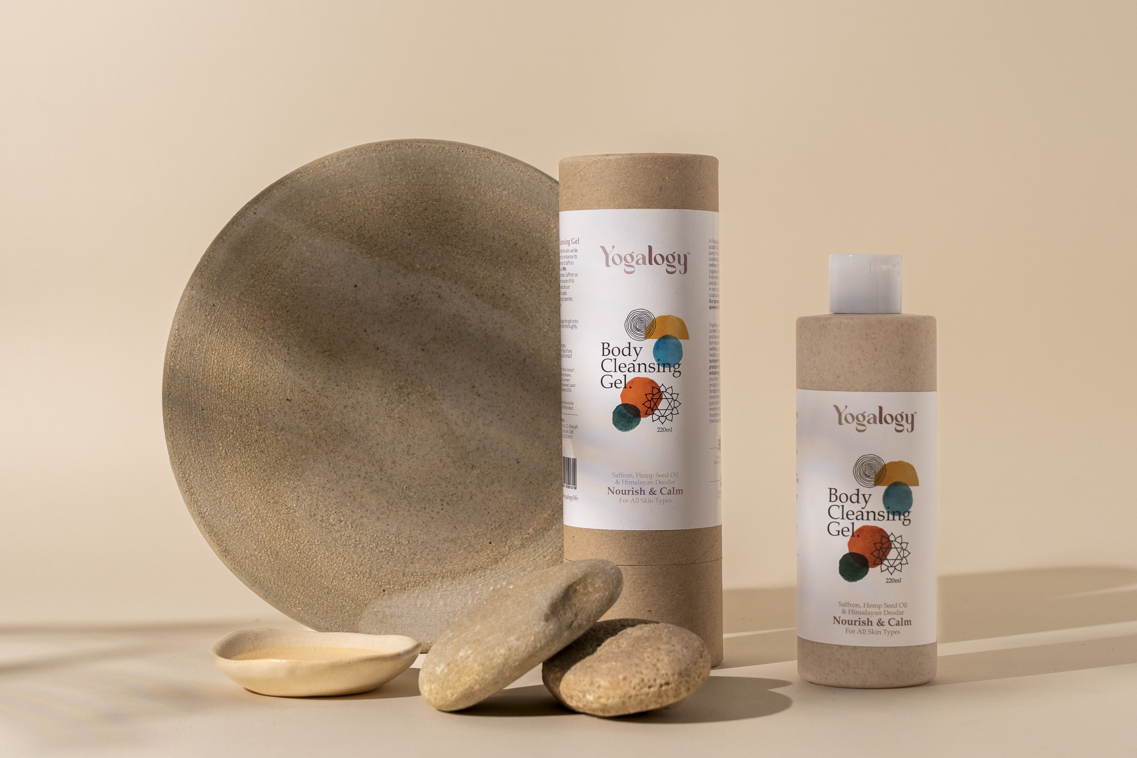 Yogalogy Nourish & Calm Body Cleansing Gel with Saffron, Hemp Seed Oil and Himalayan Deodar