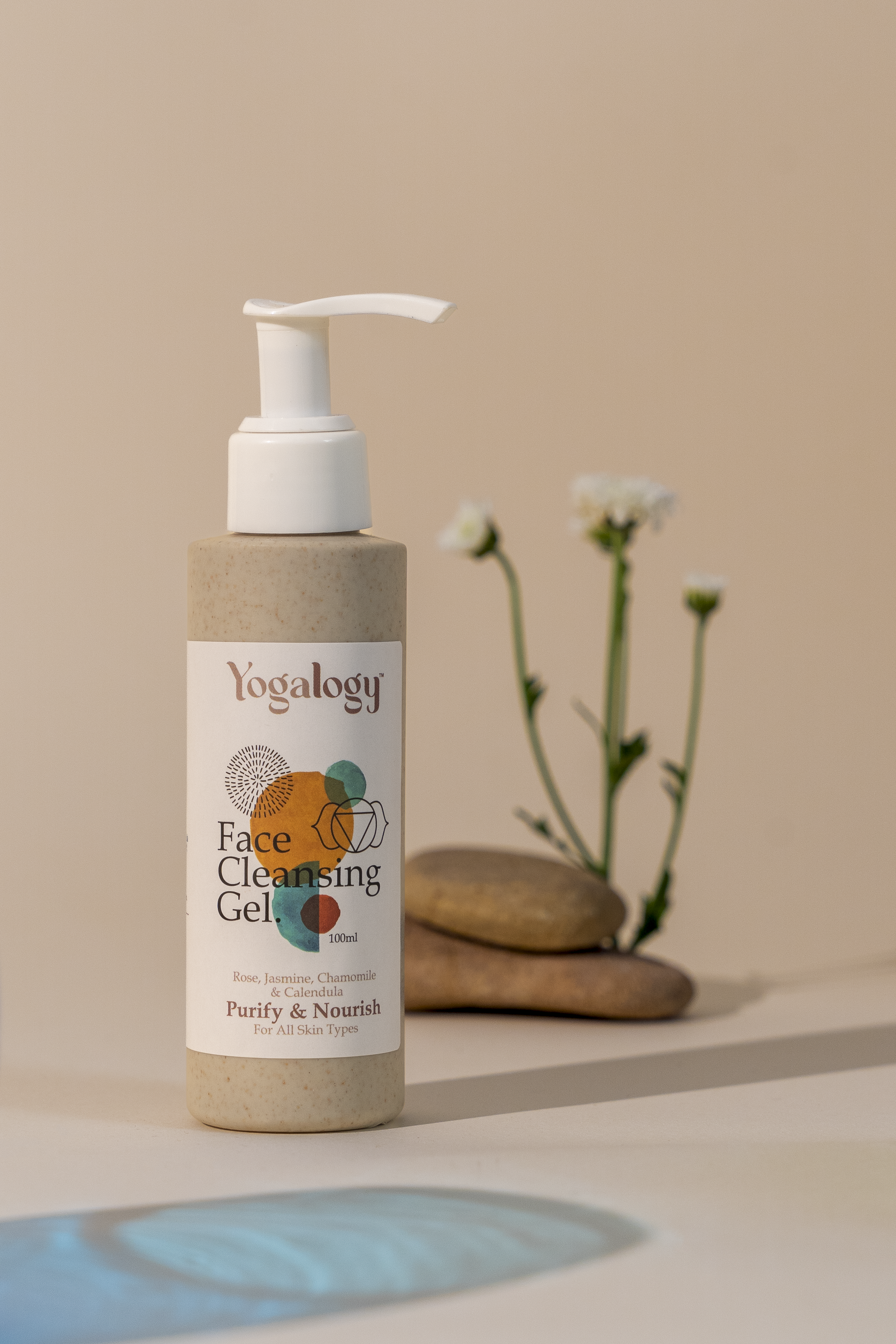 Yogalogy Purify and Nourish Face Cleansing Gel with Rose, Jasmine, Chamomile and Calendula