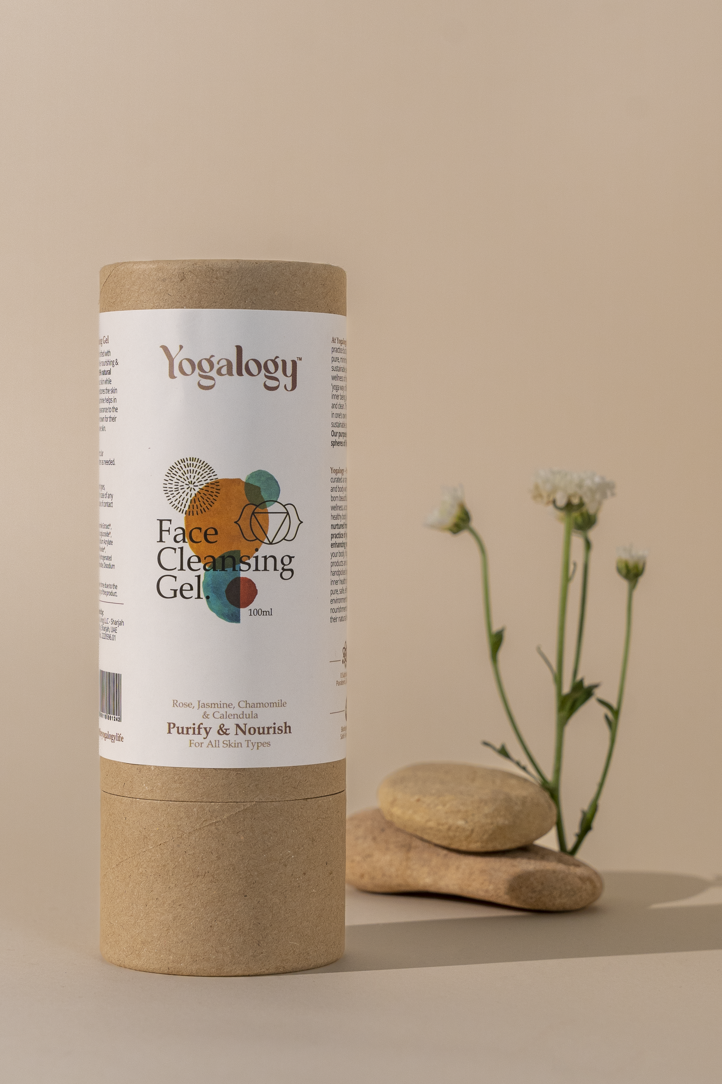 Yogalogy Purify and Nourish Face Cleansing Gel with Rose, Jasmine, Chamomile and Calendula