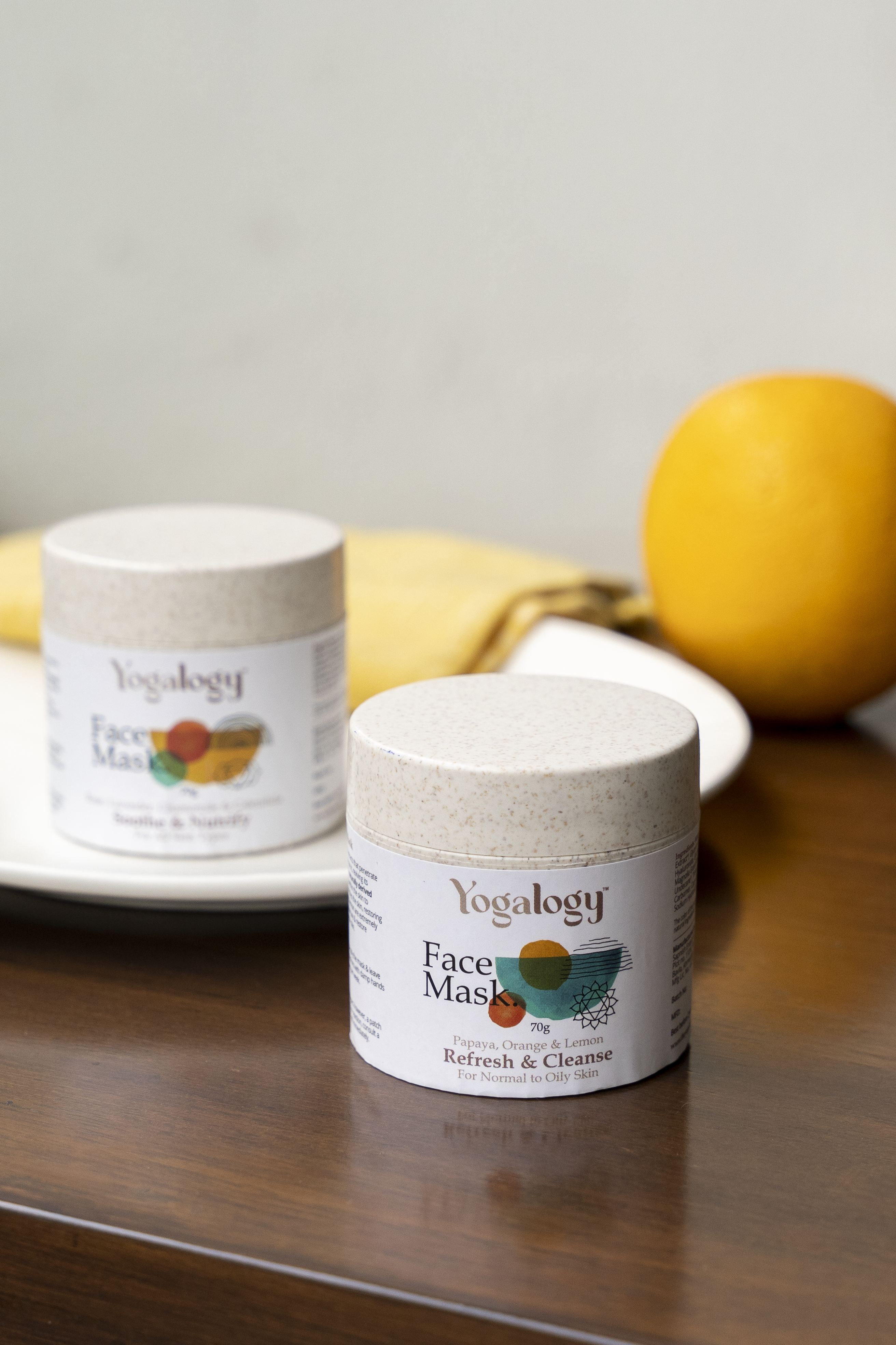 Yogalogy Refresh and Cleanse Face Mask with Papaya, Orange and Lemon