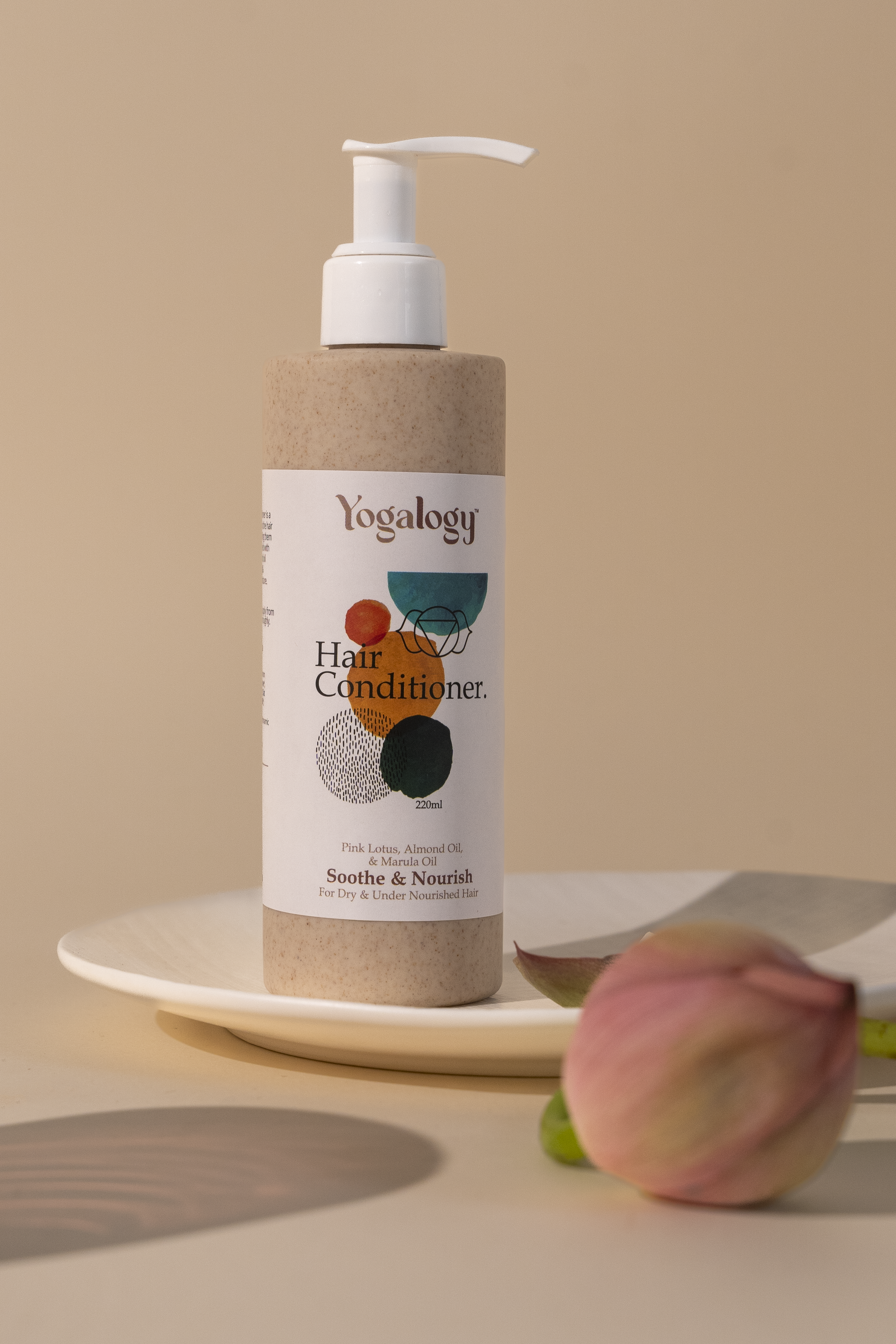 Yogalogy Soothe & Nourish Hair Conditioner with Pink Lotus, Almond Oil and Marula Oil