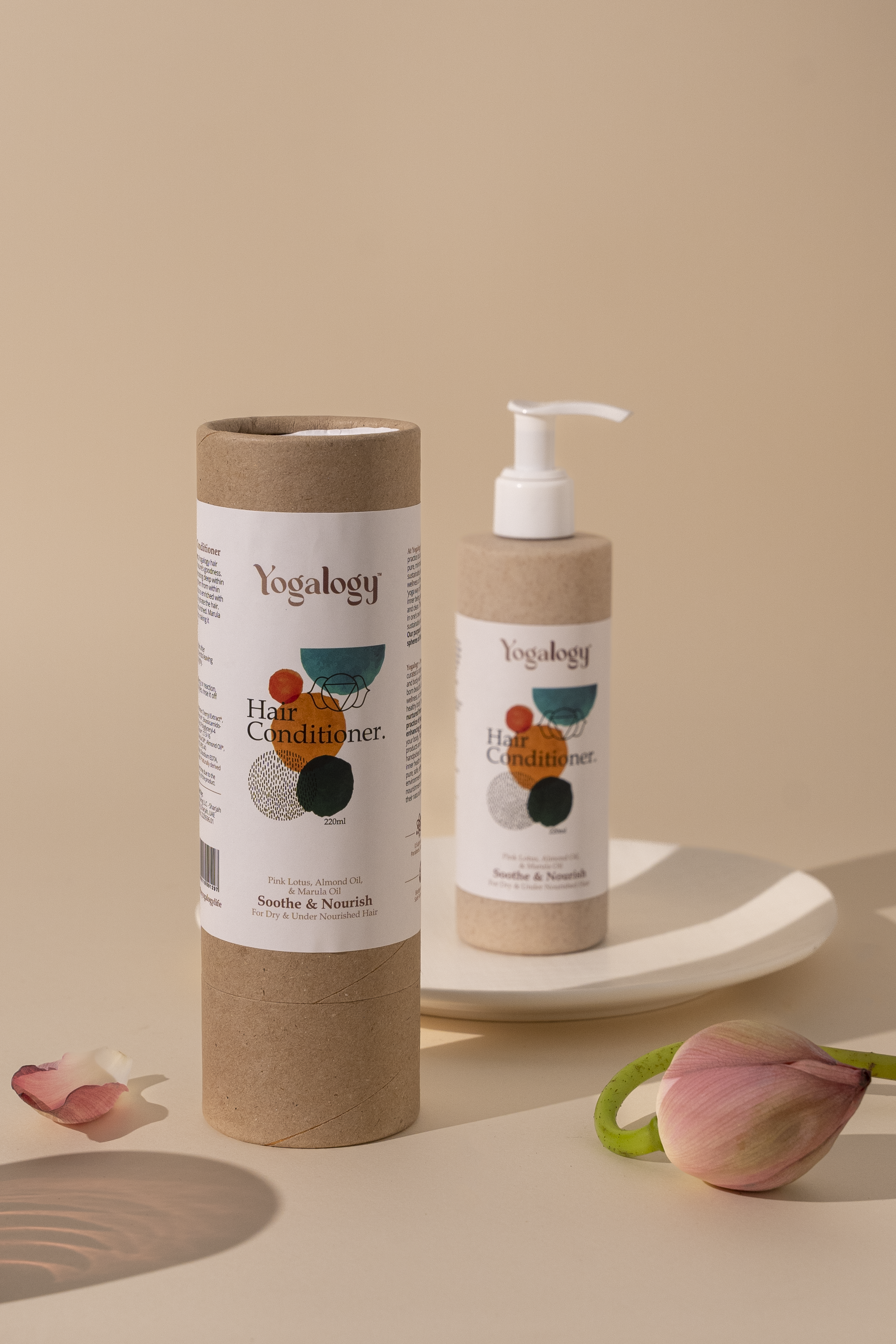 Yogalogy Soothe & Nourish Hair Conditioner with Pink Lotus, Almond Oil and Marula Oil