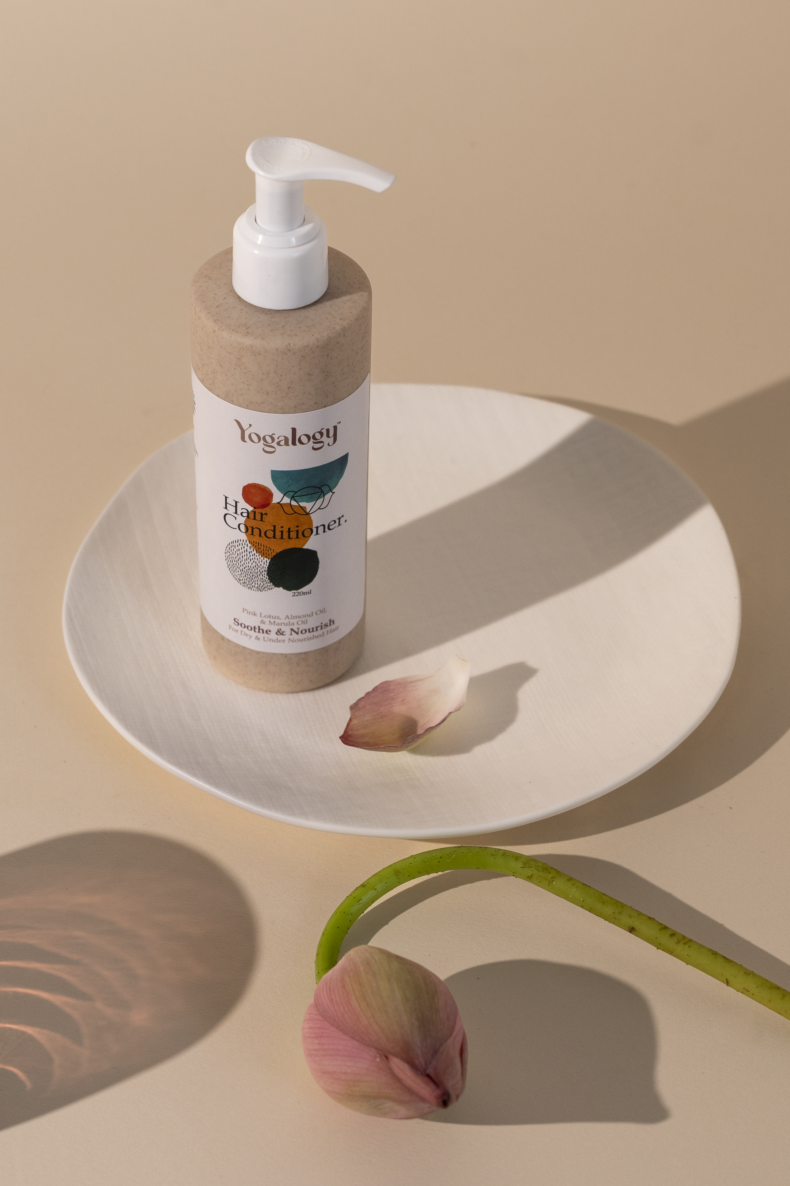 Yogalogy Soothe & Nourish Hair Conditioner with Pink Lotus, Almond Oil and Marula Oil