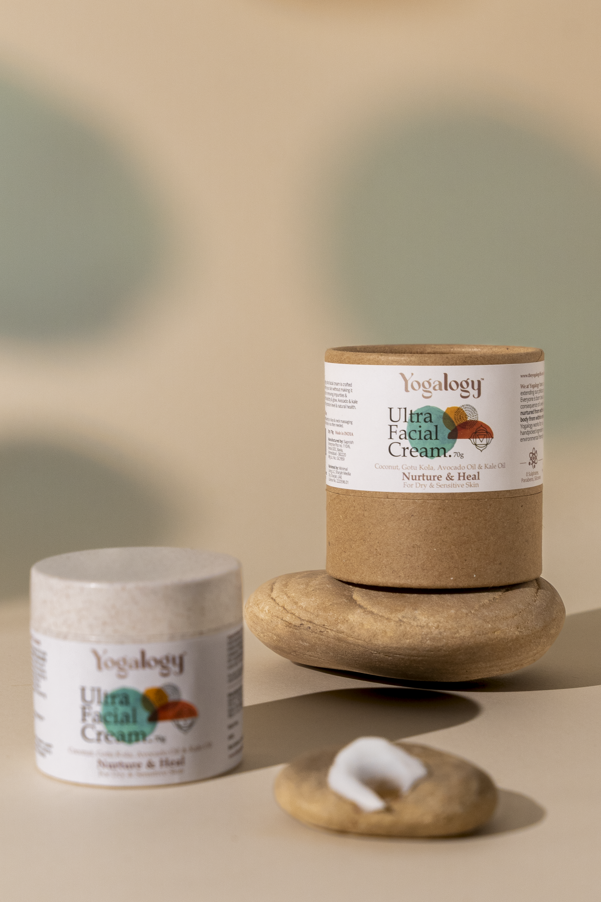 Yogaogy Nurture and Heal Ultra facial cream with Coconut, Gotu Kola, Avocado oil and Kale oil